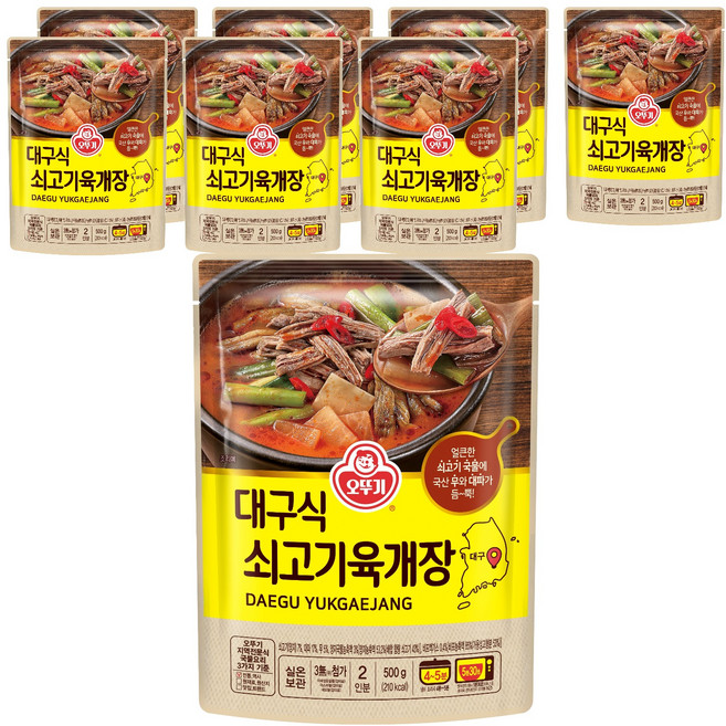 오뚜기 대구식 쇠고기육개장, 500g, 8개