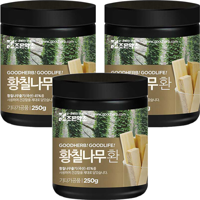 조은약초 프리미엄 황칠나무환, 250g, 3개