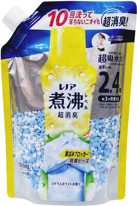 Lenor 蘭諾 煮沸消臭 衣物香香豆補充包 防發黃 柑橘白花, 1個, 1040ml