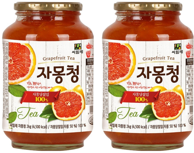 씨밀레 자몽청, 2kg, 1개입, 2개