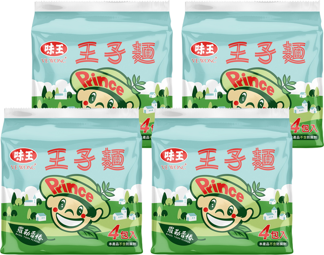 味王 王子麵 羅勒香椿口味 44g, 16包