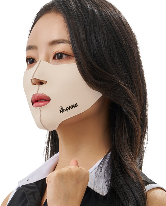 네이팡 표준형 스포츠 훼이스 가드 마스크, 라이트스킨, 1개