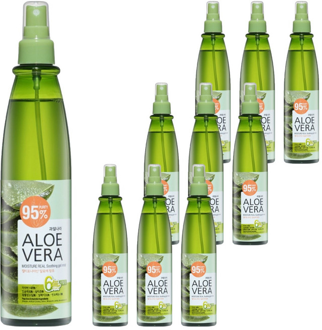 과일나라 알로에베라 모이스처 리얼 수딩 젤 미스트, 310ml, 10개