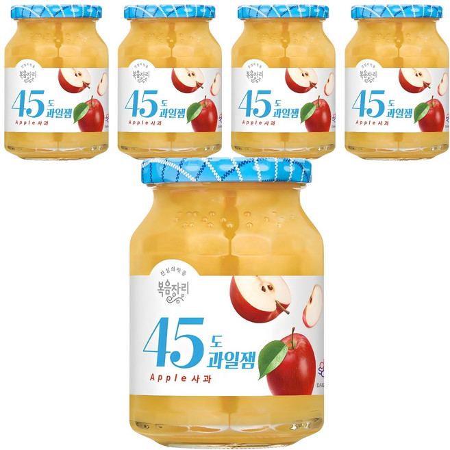 복음자리 45도 과일잼 사과, 350g, 5개
