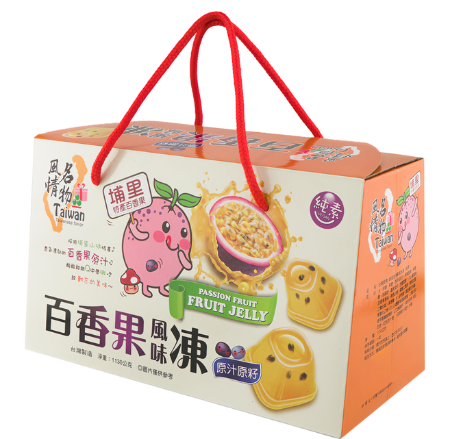 Taiwan 風情名物 埔里百香果風味凍, 1kg, 1盒