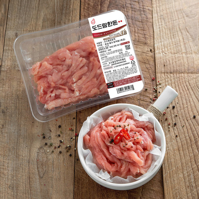 도드람한돈 1등급 등심 잡채 볶음용 (냉장), 500g, 1개