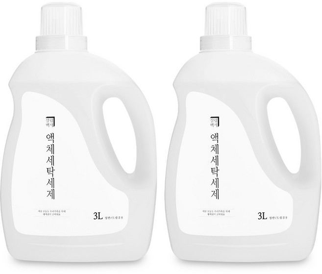 살림백서 액체세탁세제 본품, 3L, 1개입, 2개