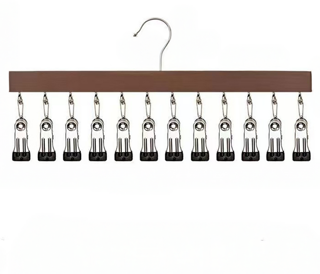 편리홈 다용도 12구 집게형 양말 속옷 걸이, 빈티지, 1개