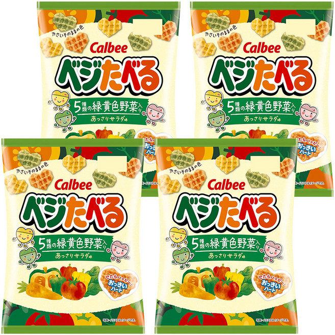 Calbee 卡樂比 Vegetaberu 心型野菜餅, 50g, 4包