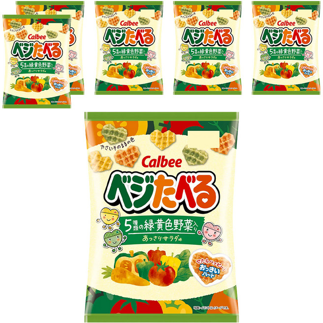Calbee 卡樂比 Vegetaberu 心型野菜餅, 50g, 6包