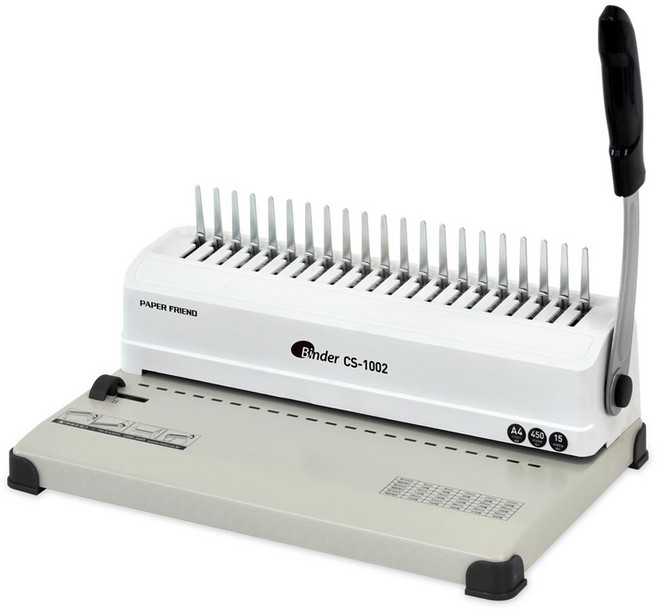 현대오피스 페이퍼 프렌드 플라스틱 링 제본기 New CS-1002, 450매