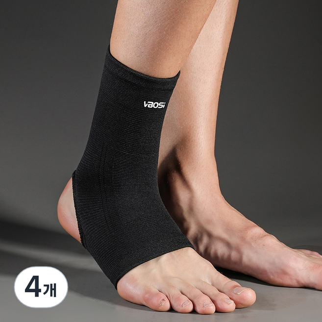 브보시 셀리니 스포츠 발목 보호대, 검정색, 4개