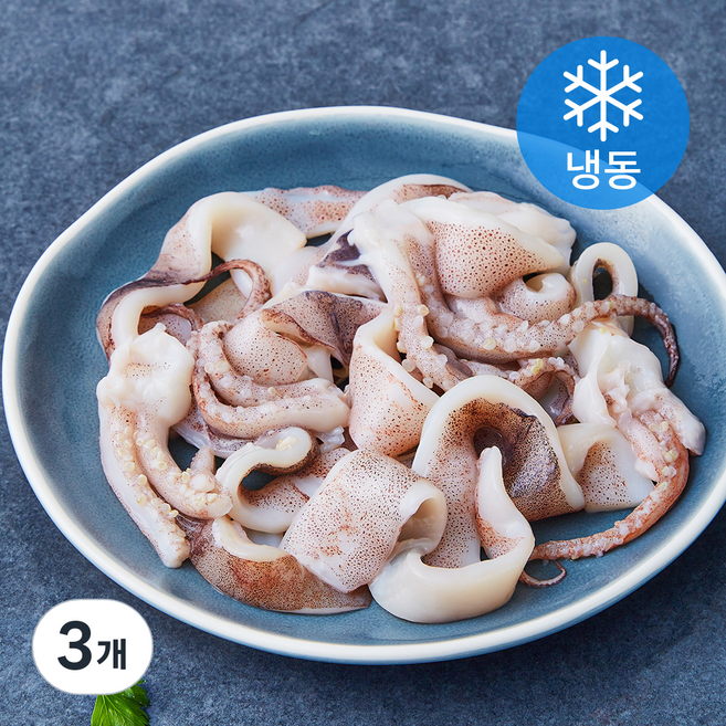 국내산 슬라이스 오징어 2개입 (냉동), 3개, 600g