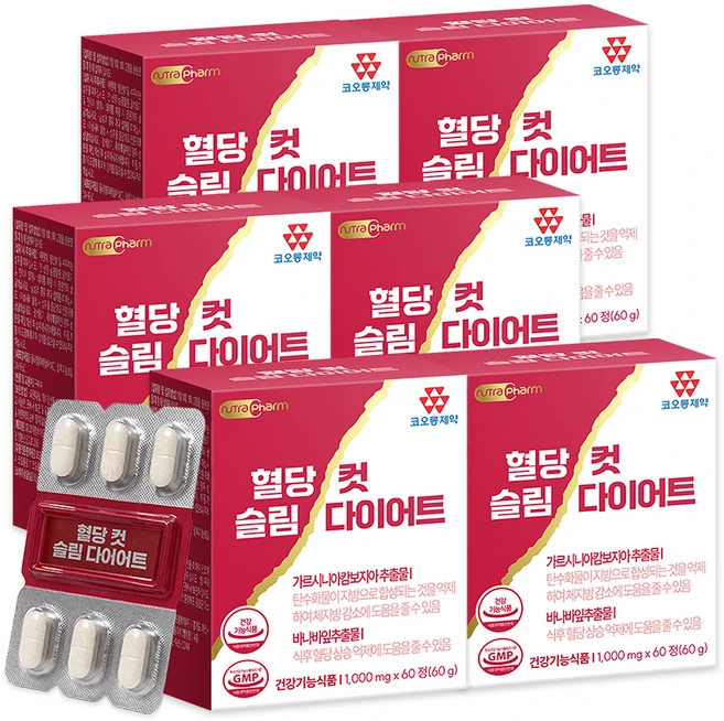코오롱제약 혈당컷 슬림 다이어트, 60정, 6개 - 쿠팡