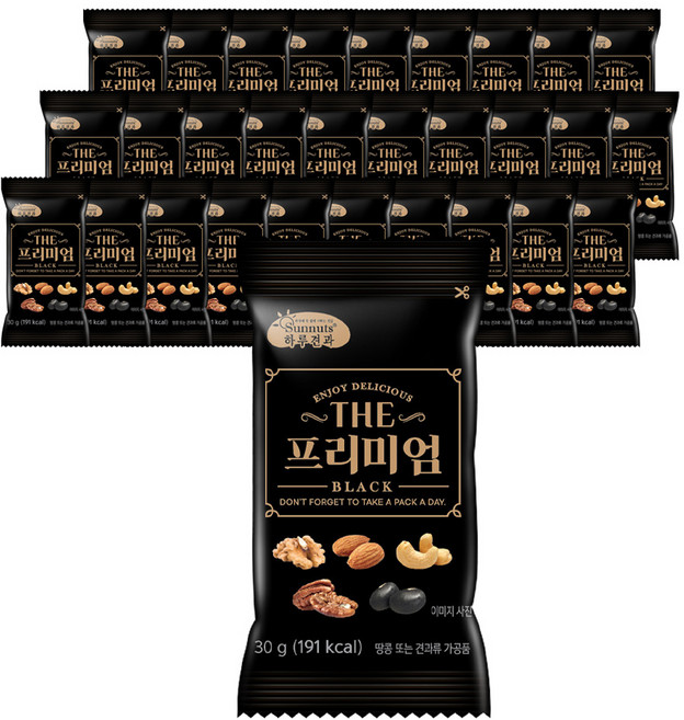 하루견과 더 프리미엄 블랙 믹스넛, 30g, 30개