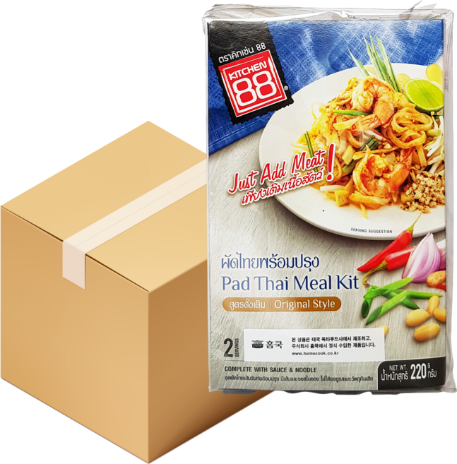 키친88 홈쿡 팟타이 볶음 쌀국수, 220g, 12개