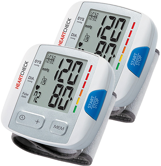 하트첵 자동전자 손목형 혈압계, HL158RA, 2개