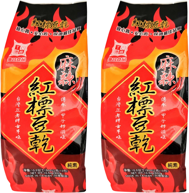 德昌 麻辣紅標豆乾 10包, 300g, 2袋