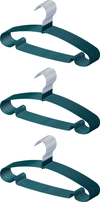 제이밀 코팅 논슬립 옷걸이, 그린, 30개