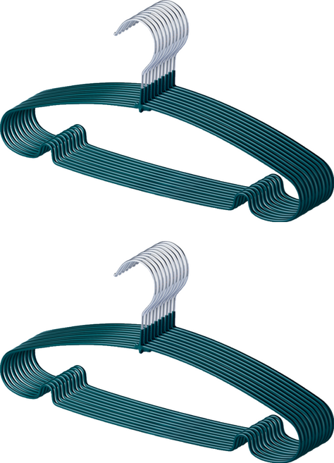 제이밀 코팅 논슬립 옷걸이, 그린, 20개