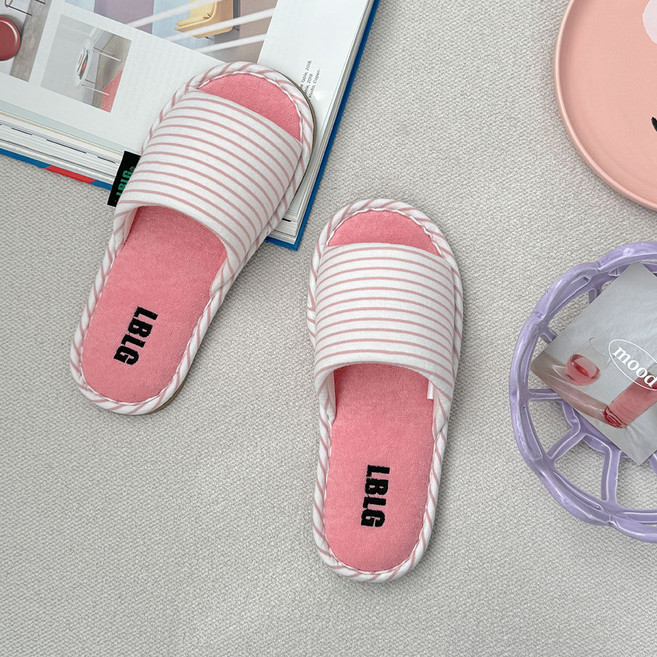 라벨라코 타임 스트라이프 사계절 실내화, 핑크, 1개