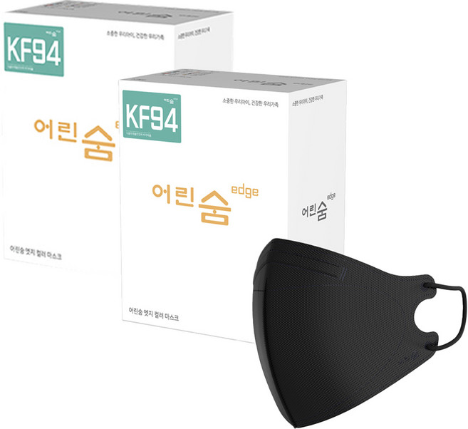 eorinsum EDGE 防沙塵防疫口罩 大型 KF94 鳥嘴型, 黑色, 30入, 2個
