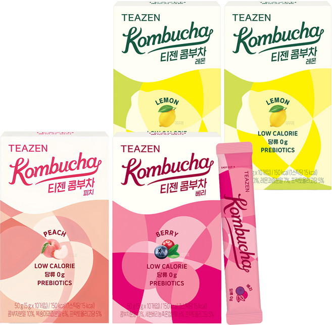 티젠 콤부차 레몬 50g 2p + 베리 50g + 피치 50g, 1세트