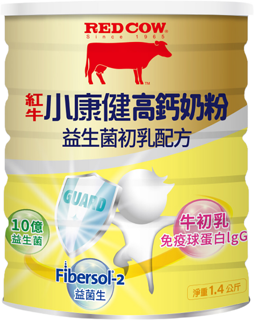 RED COW 紅牛 小康健高鈣奶粉 益生菌初乳配方, 1.4kg, 1罐
