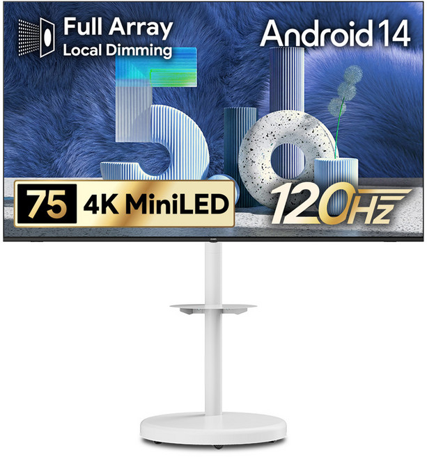 더함 4K UHD QLED MiniLED 스마트 돌비 AI 구글 5.0 TV + 삼탠바이미 스탠드 울트라 세트 방문설치, UA751MINILED Google5.0 120Hz 2025C, 거치대형, 191cm(75인치)