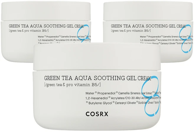 코스알엑스 하이드리움 그린티 아쿠아 수딩 젤 크림, 50ml, 3개 - 쿠팡