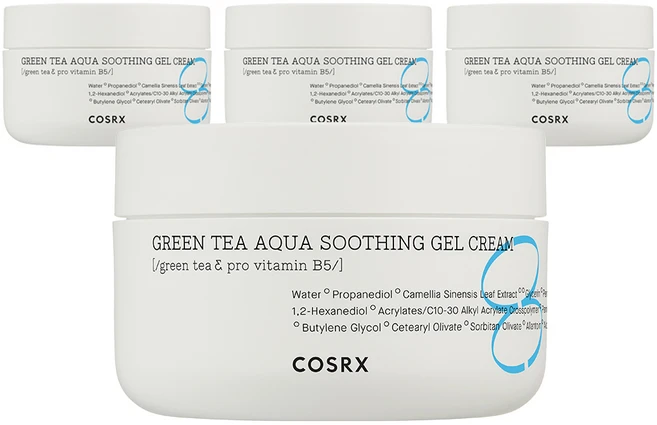 코스알엑스 하이드리움 그린티 아쿠아 수딩 젤 크림, 50ml, 4개 - 쿠팡