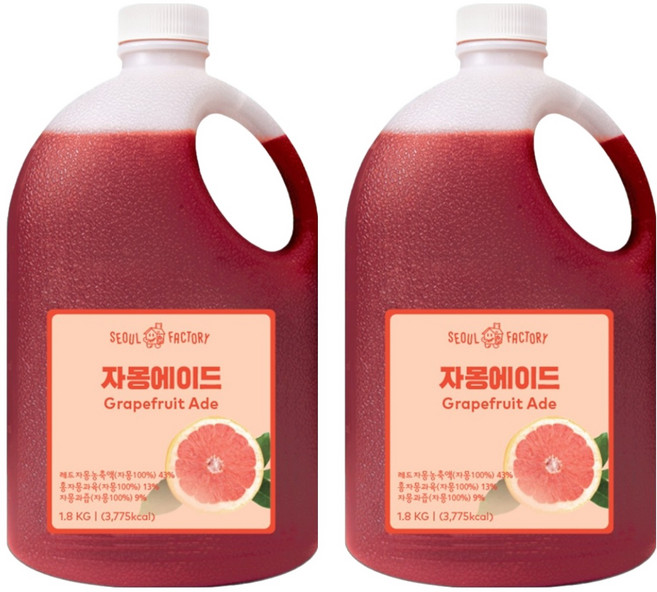 서울팩토리 자몽에이드, 1.8kg, 2개