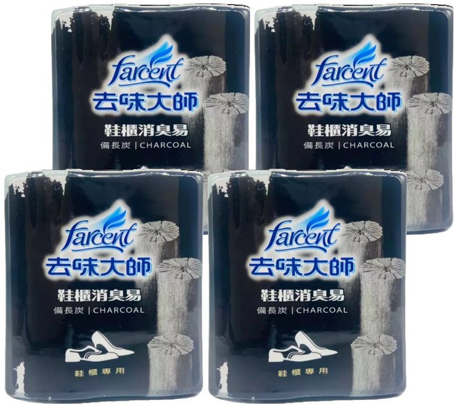 farcent 花仙子 去味大師 鞋櫃消臭易 備長炭 2個, 120g, 4組