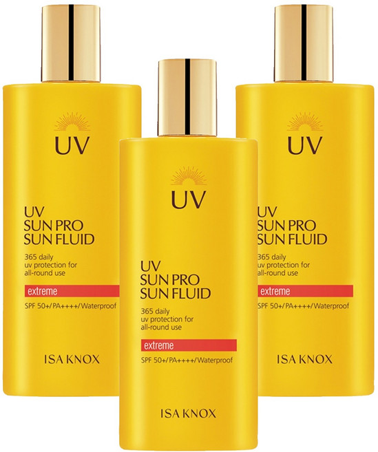 이자녹스 UV선프로 365 익스트림 선플루이드 SPF50+ PA++++, 70ml, 3개