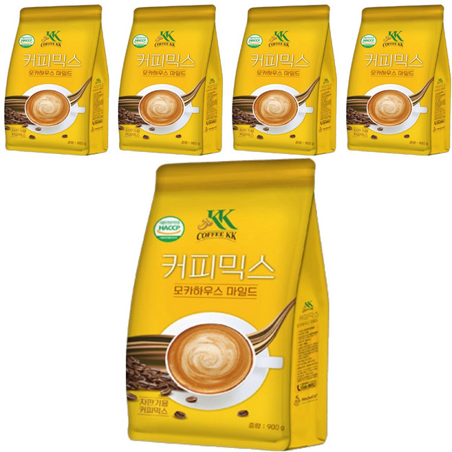 커피케이케이 자판기용 모카하우스 마일드, 900g, 1개입, 5개