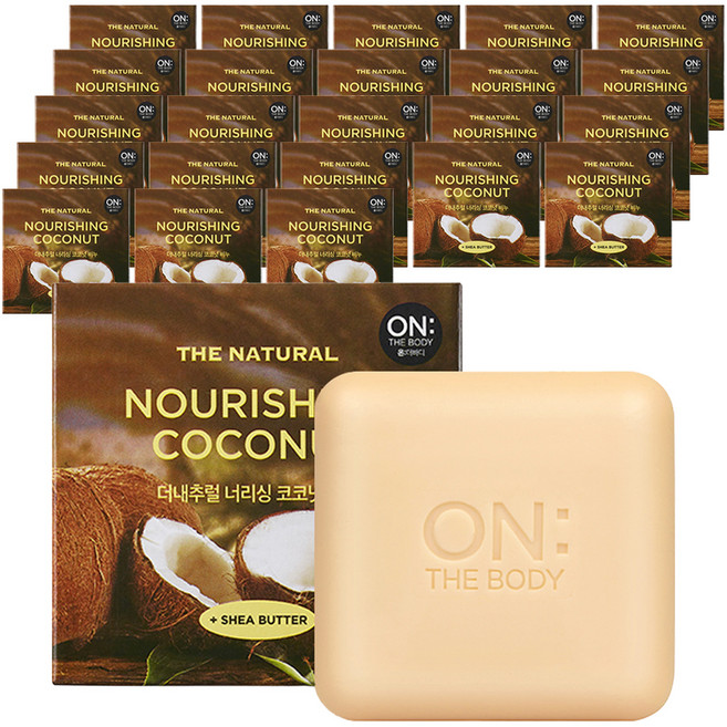 온더바디 더 내추럴 너리싱 비누 코코넛, 90g, 24개