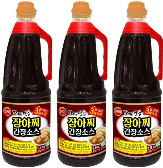 진미 잘되는맛집 장아찌 간장소스, 1.8kg, 3개