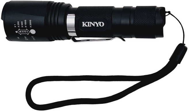 Kinyo LED強光變焦手電筒, LED-505, 1支