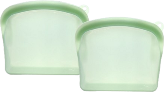 프렐류드 멜로우 실리콘 지퍼백 2000ml 민트, 2개, 단품