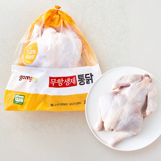 곰곰 무항생제 통닭, 1.3kg, 1개