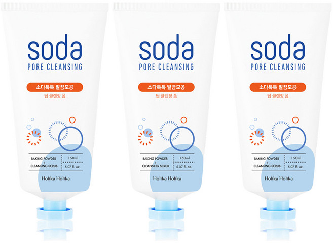 홀리카홀리카 소다톡톡 말끔모공 딥 클렌징 폼, 150ml, 3개