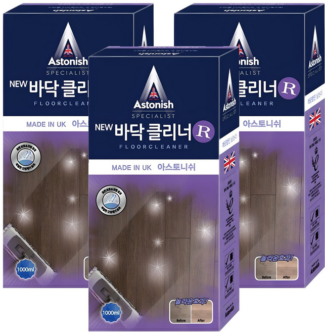 아스토니쉬 바닥 클리너 라벤더, 1L, 3개