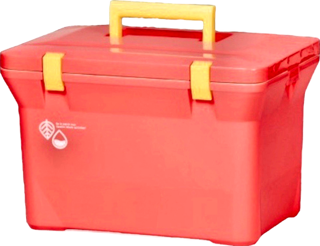 Livewell 繽紛色系 保冷保溫冰箱 日本製造, 橘色, 15L