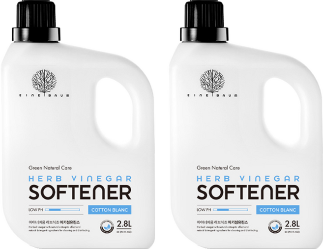 아이너바움 아기섬유린스 코튼블랑, 2.8L, 2개