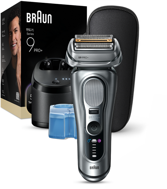 BRAUN 시리즈 9 PRO+ 울트라 씬 전기면도기, 9667cc, 실버