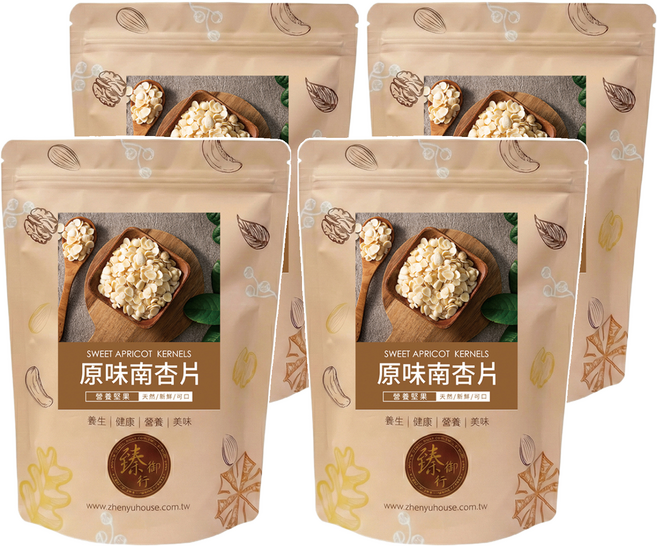 臻御行 原味南杏片, 4個, 300g
