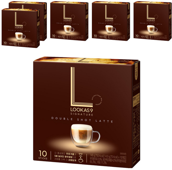 루카스나인 시그니처 더블샷 라떼, 14.9g, 10개입, 6개