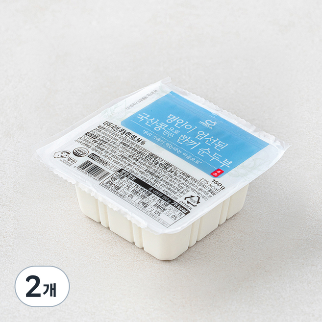 한둘 명인이 엄선된 국산콩으로 만든 한끼 순두부, 150g, 2개