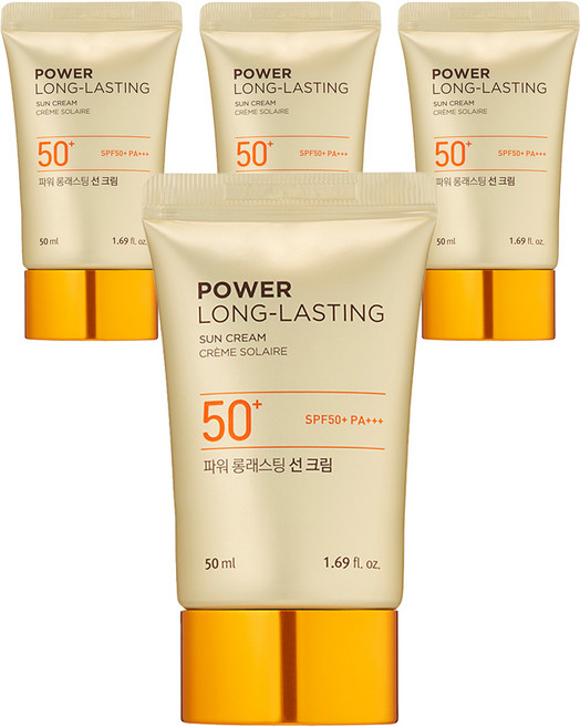더페이스샵 파워 롱래스팅 선크림 SPF50+ PA+++, 50ml, 4개