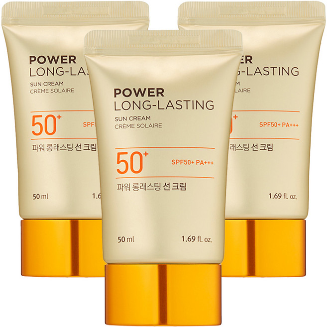더페이스샵 파워 롱래스팅 선크림 SPF50+ PA+++, 50ml, 3개